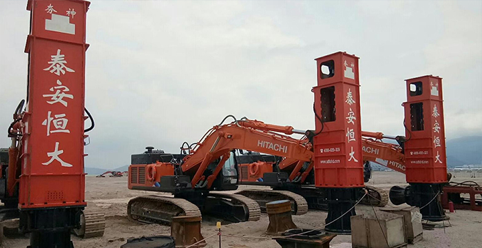 “hong shen” rapid impact compactor HC84 helps Xiamen airport compaction