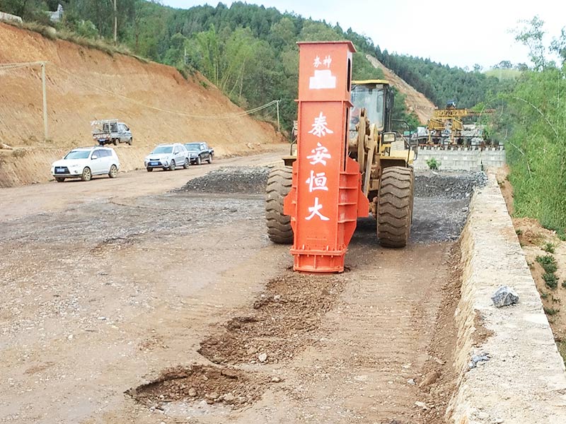 36KJ Rapid Impact Compaction Construction on the Back of Abutment