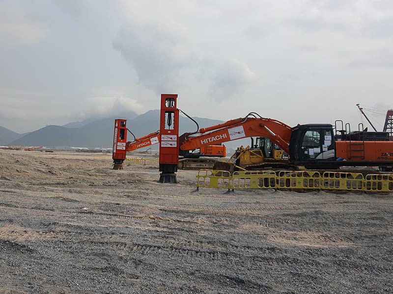 7t rapid impact compactor in Xiamen Airport